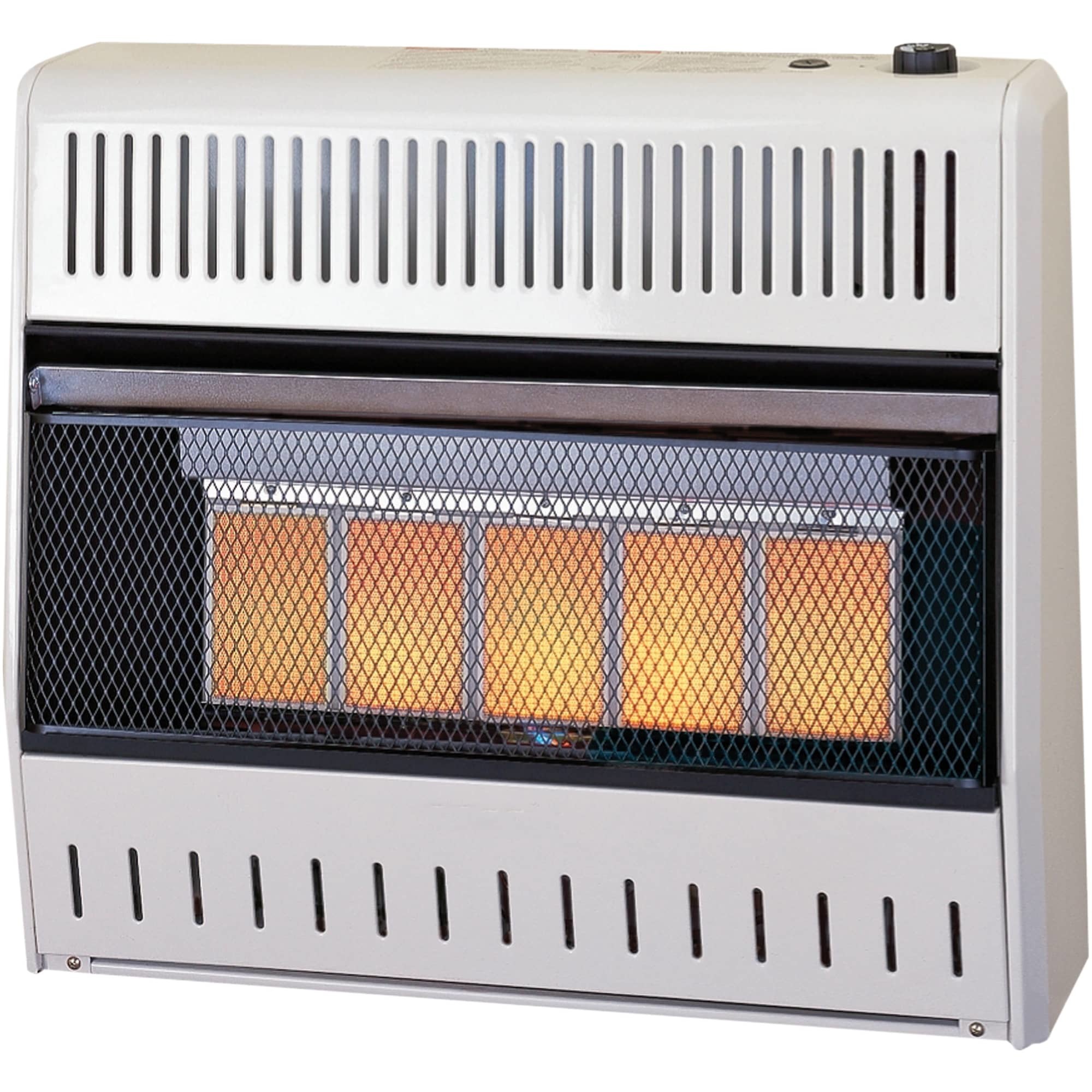 Bluegrass Living, NG Gas Infrared Heater - 30000 BTU, T-Stat - MN, Heat Output 30000 Btu/hour, Heating Capability 1500 ft², Model# MN300TPA-B